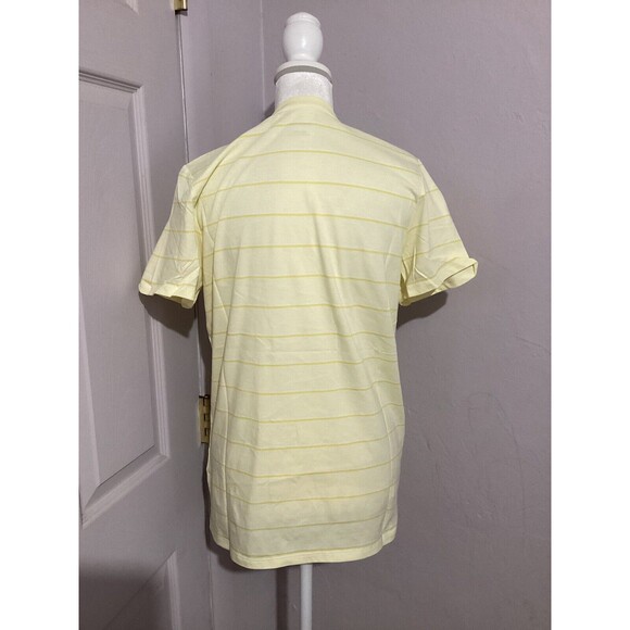 Everlane Organic Cotton Crew Neck Short Sleeve Yellow Striped T-Shirt L - Picture 4 of 5